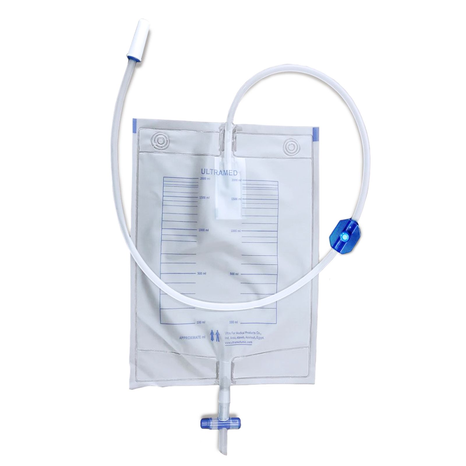 Сечоприймач ULTRAMED з портом для забору зразка та Т-краном стерильний, 2000 мл, (ULTRAMED, Єгипет).